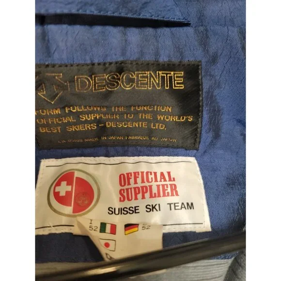 Descente Snowboarding Jacket Size L 1980s Blue/Gray Men’s VINTAGE RARE